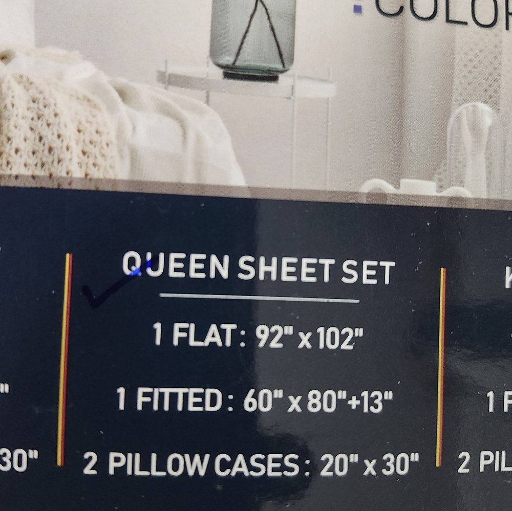 Teal Blue Cotton Rich Sheet Set - Picture 2 of 4